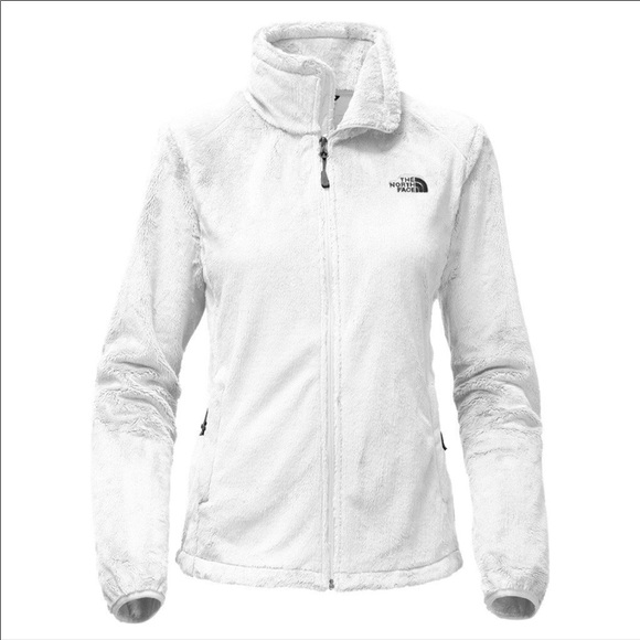 white fuzzy north face